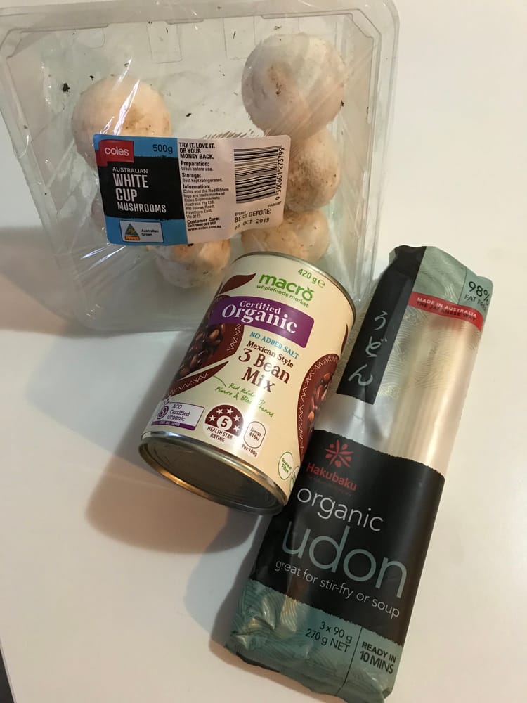 Udon Noodle Stir Fry with Mixed Beans