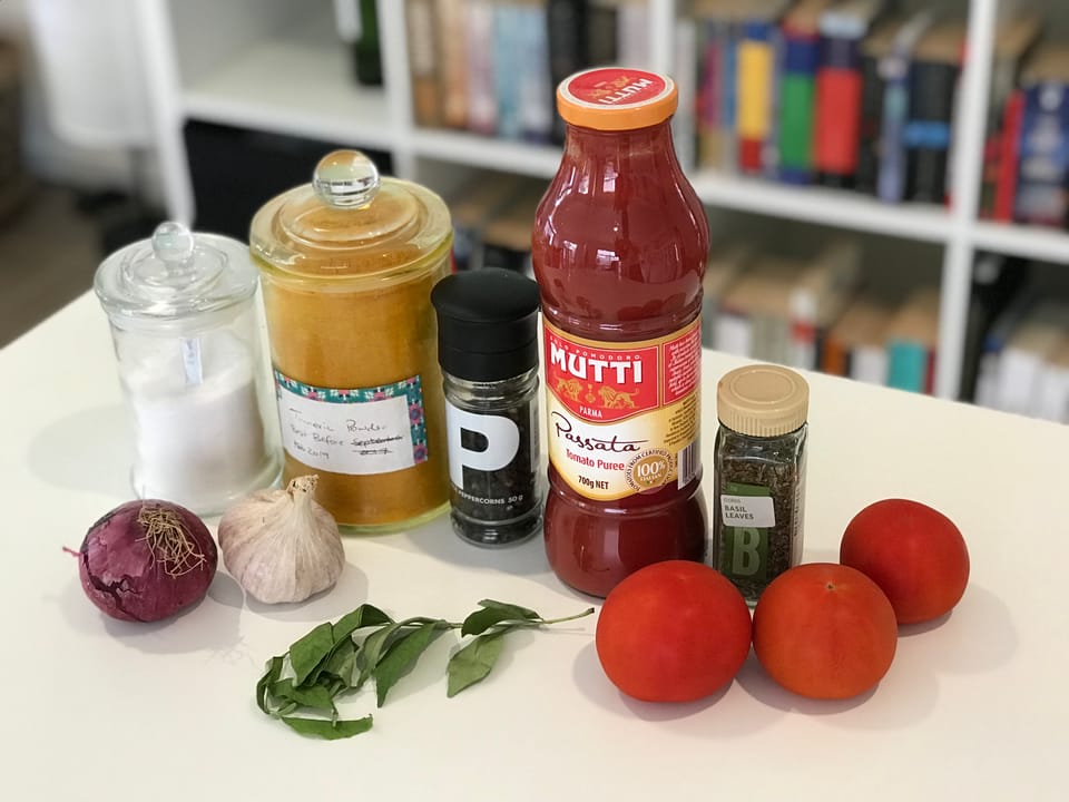 Indian-style Tomato Soup with Turmeric
